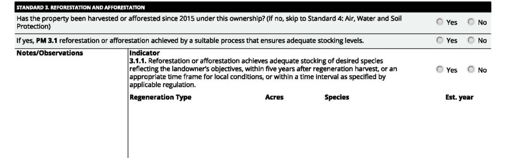 tree farm inspection form standard 3 | N.C. Tree Farm Program, Inc.